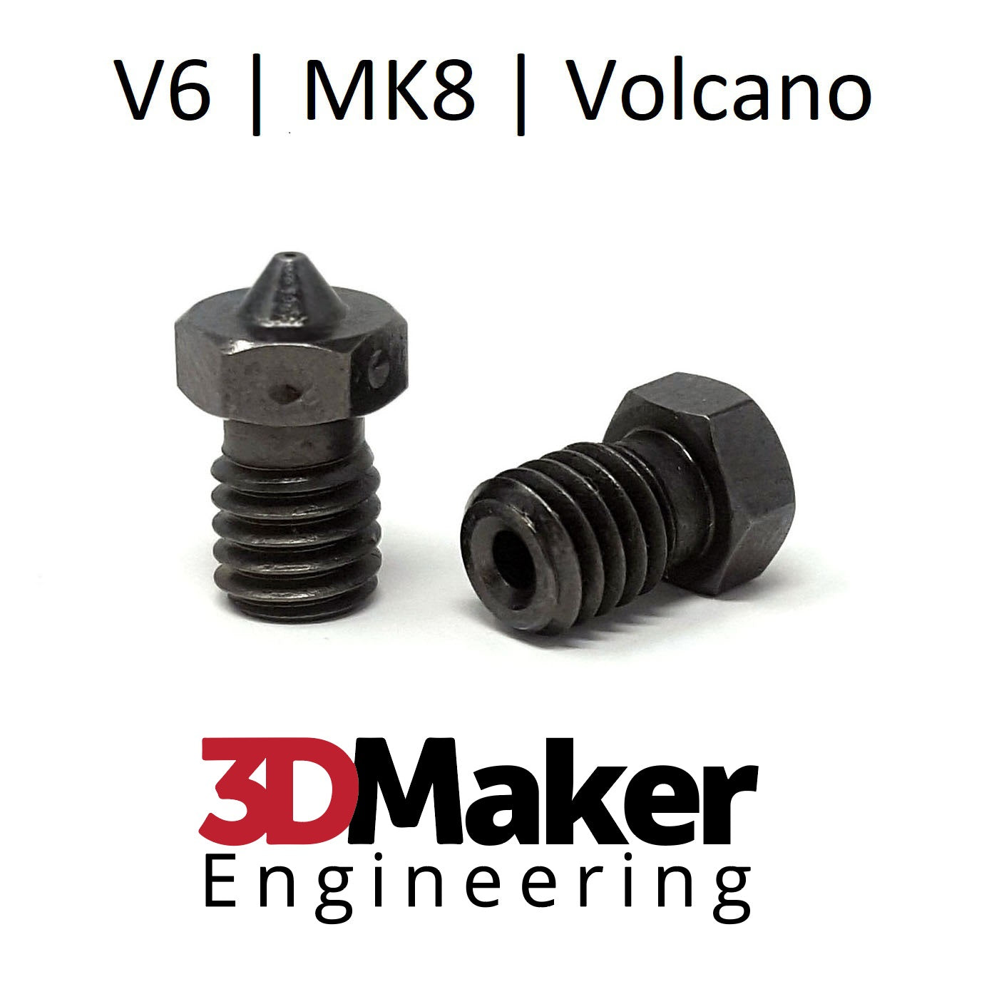 Hardened Steel 3D Printer Nozzle - 3DMaker Engineering