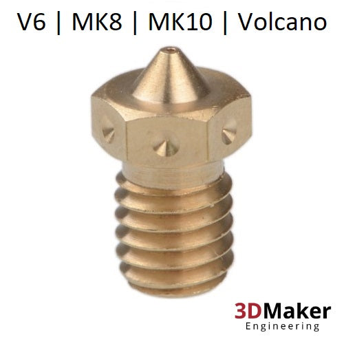 Brass 3D Printer Nozzle - Premium Series - 3DMaker Engineering