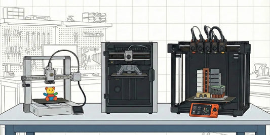 Technical Illustration of Various 3D Printers