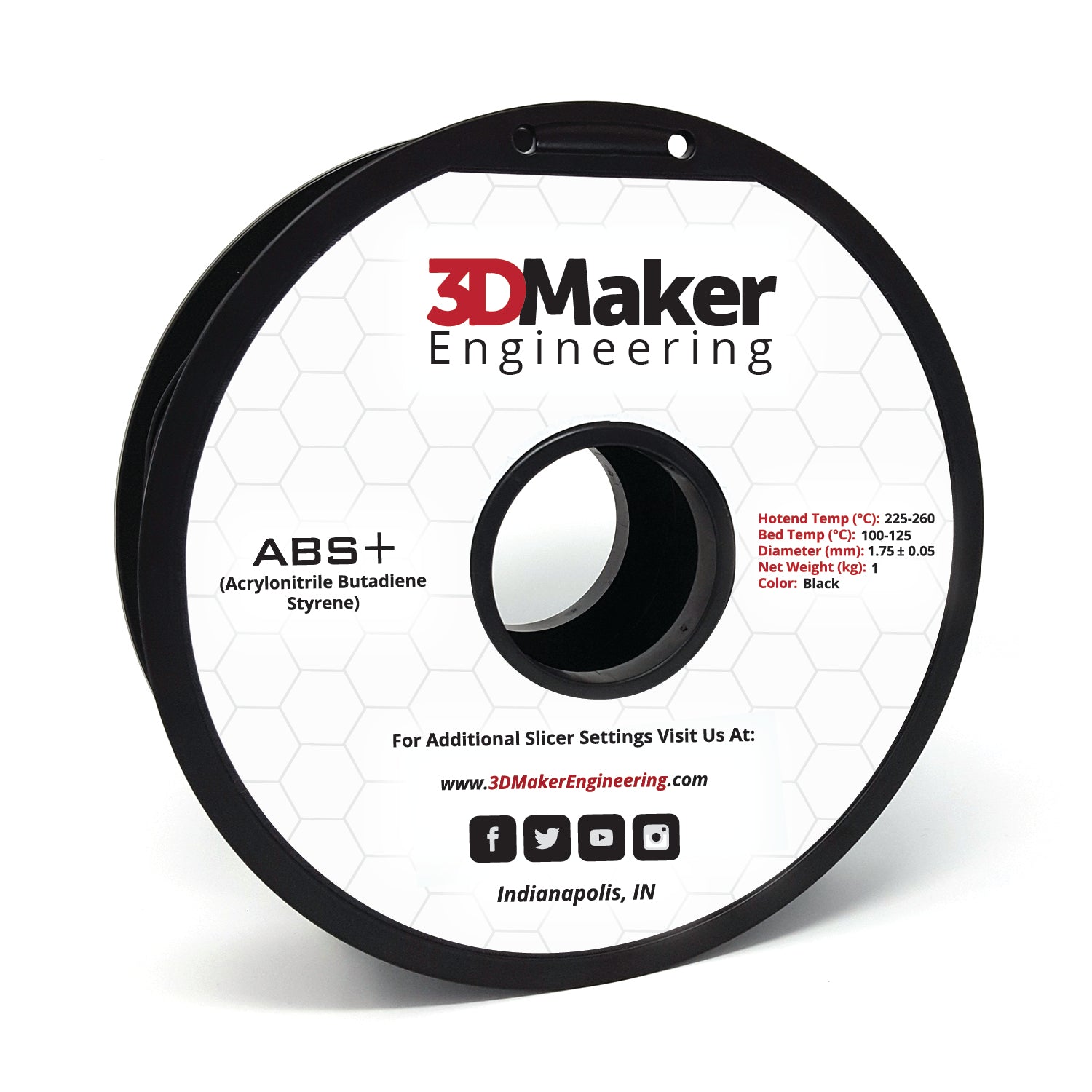 ABS+ Pro Series 3D Printer Filament 1.75mm