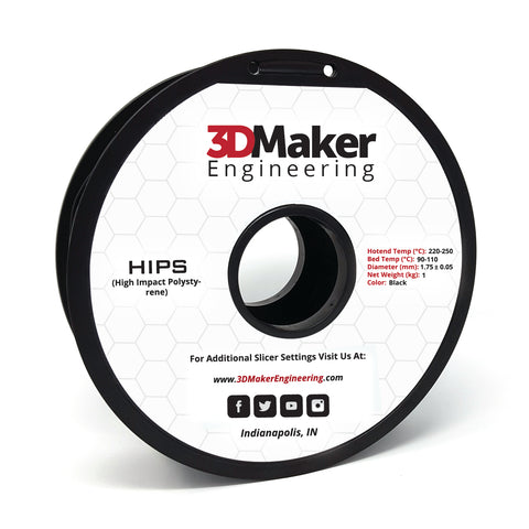 HIPS Pro Series Dissolvable 3D Printer Filament 1.75mm