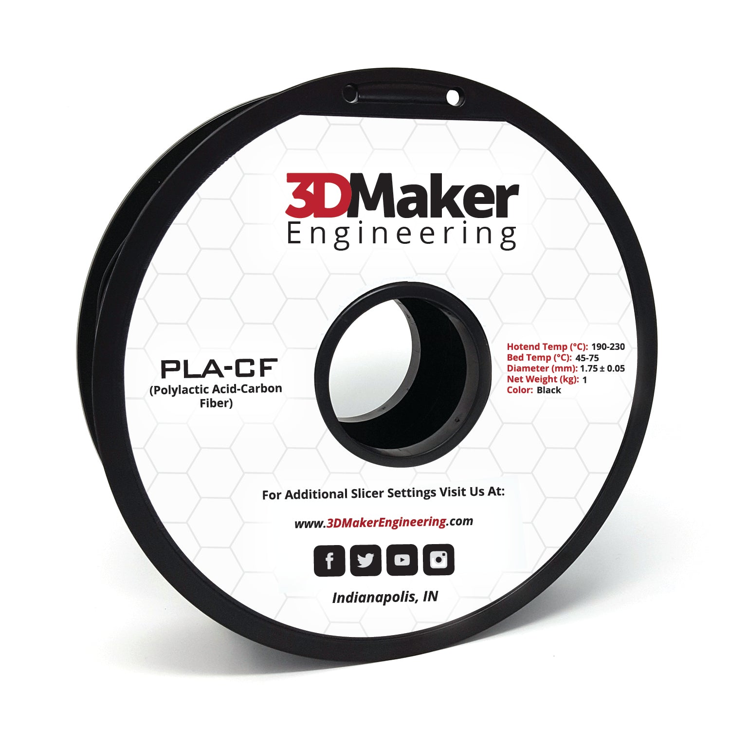 Carbon Fiber PLA Pro Series 3D Printer Filament 1.75mm