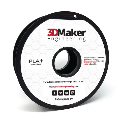 PLA+ Iron Filled 3D Printer Filament 1.75mm