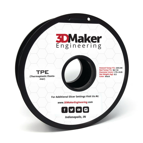 TPE Pro Series Flexible 3D Printer Filament 1.75mm