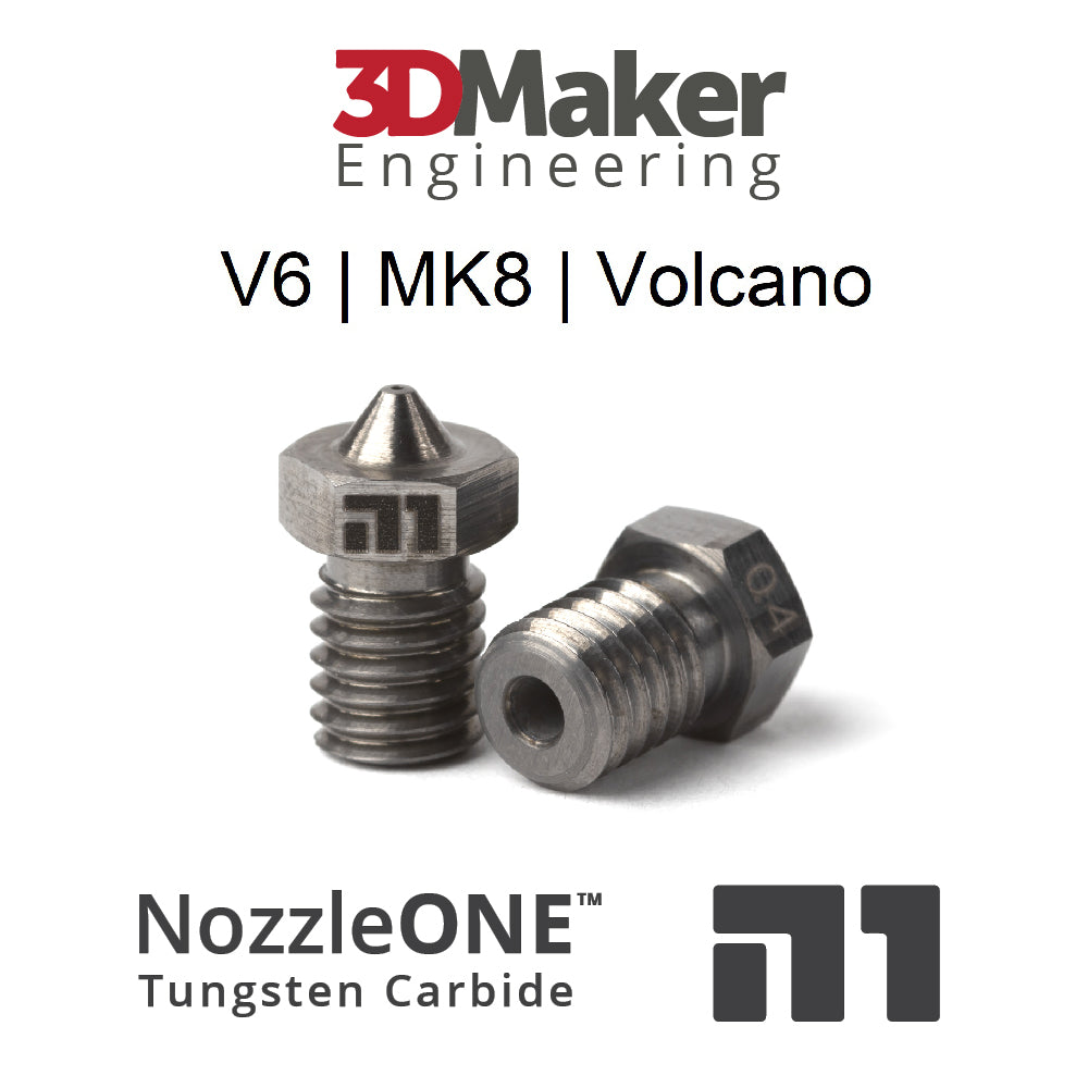 Tungsten Carbide 3D Printer Nozzle V6